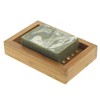 Kosmetex Bamboo Soap Dish in Tiki Style Two-Piece Made of