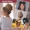 FeidyLong 2 PCS Messy Bun Hair Piece Wavy Curly Hair