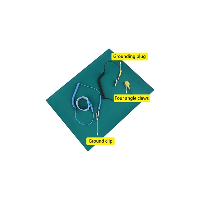 Anti-Static Wrist Strap ESD Ground Mat Set for Phone Repair,