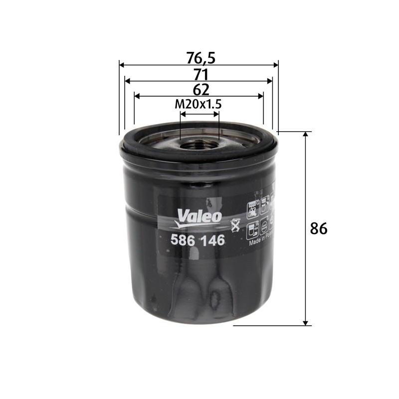 Valeo 586146 Oil Filter