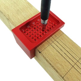 T50 Woodworking Tools,Hole Measuring Ruler,Carpentry Tool Aluminium Alloy Woodworking scribing Tool with Positioning Metric Scale