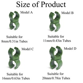50 Pack Universal Cross Plant Trellis Connector Clip, for Round Pipe 8mm/0.31in Diameter, Greenhouse Fastener Buckle, Garden Courtyard Flower Fastener Buckle Parts Green