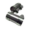 Universal Pipe Connector with Double Clamp for Exhaust System 90