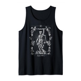 Justice Tarot Card Vintage Gothic Retro Style Tank Top