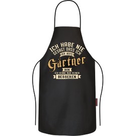 RAHMENLOS Barbecue Apron Cooking Apron Kitchen Apron as Gift for Gardeners Made of Pure Cotton, 6497
