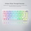 Pudding Keycaps, White PBT Keycaps 100 Percent Keyboard 130 Keys,
