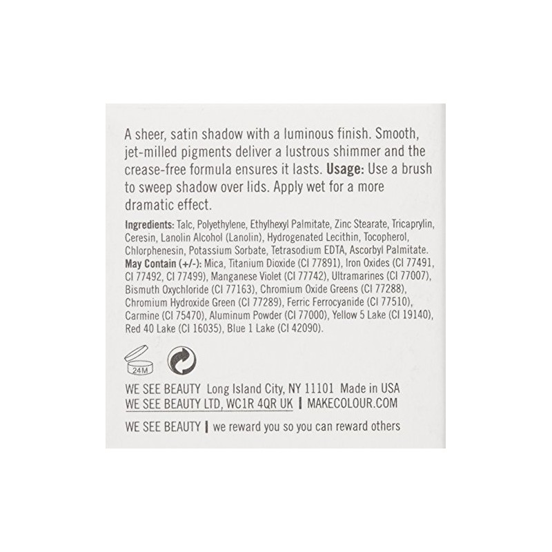 MAKE Cosmetics Satin Finish Eye Shadow, Moss