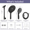 HOWUWEY Dual Shower Heads with Handheld Spray, 7.5" Rainfall Shower