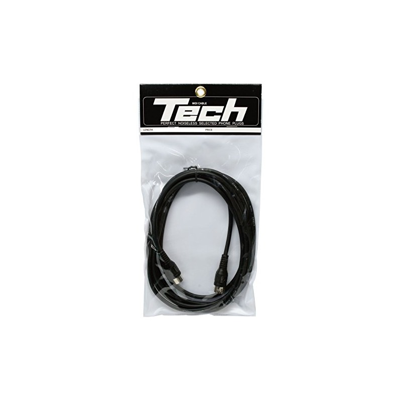 Kikutani Tech MIDI Cord, 19.7 inches (50 cm), TM-50, Black