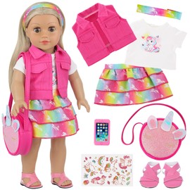 AK KYC American Doll Clothes and Accessories 18 Inch Doll Casual Playset Doll Outdoor Accessories (Not Include Doll)