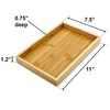 Bam & Boo - Natural Bamboo Serving Tray Modern Rectangular