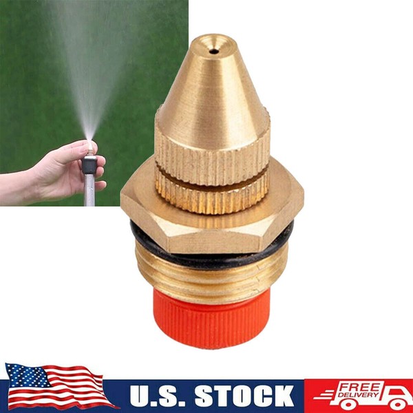 Unbranded Brass Misting Nozzle Water Mister Sprinkler Head Garden Irrigation