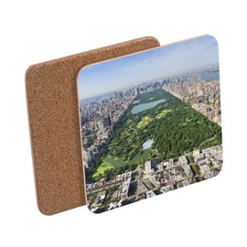 Cork Coaster - New York Manhattan Central Park City USA - 1 Piece (95x95mm)