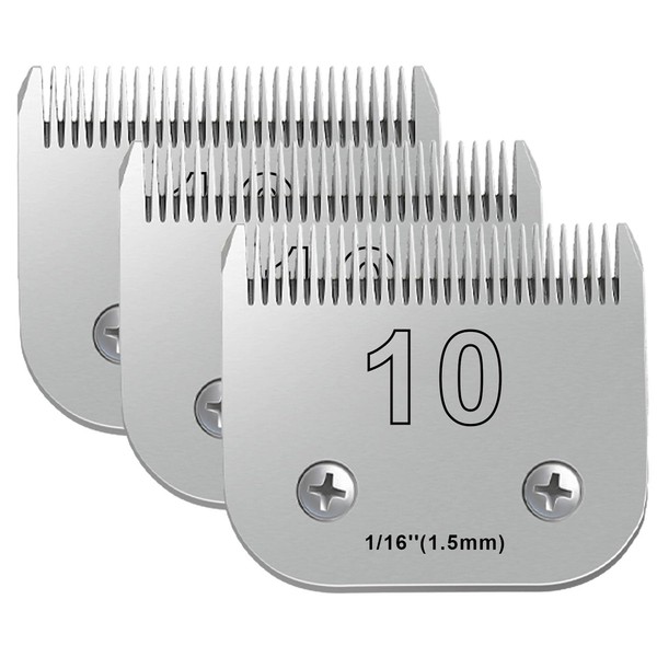 Audoc 3PCS 10 Blades Dog Grooming Blades Compatible with Andis,Oster