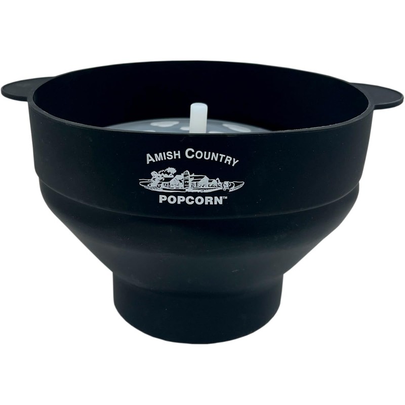 Amish Country Popcorn | Collapsible Silicone Microwave Popper with Customized