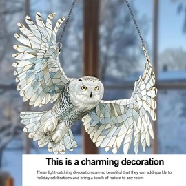 Sherum Spirit Birds,Yifare Spirit Birds,Sheremart Spirit Birds,Outfany Spirit Birds,Ribili Hummingbird Suncatchers for Windows Hanging,Acrylic Birds Christmas Decoration for Bird Lovers (C)