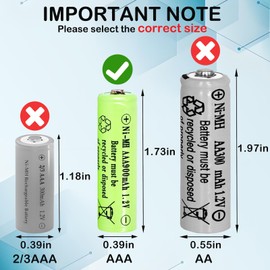 Lombaour 12 Packs 1.2v AAA Size 900mAh NiMH Solar Rechargeable Green Batteries for Outside Sidewalk Lights,Outdoor Solar Lights(Triple A Size)