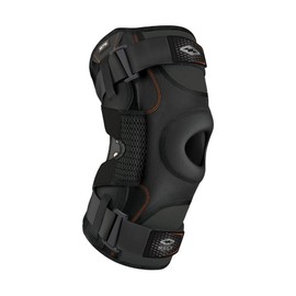Shock Doctor Compression Knee Brace for Men & Women, Maximum Support, Adjustable Dual Hinges Black 3X-Large