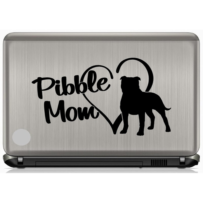 Pibble Mom Pit Bull Black Decal Sticker Pittie Lover 7.0