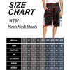 WT02 Men's Athletic Active Mesh Shorts, Inseam 9", Lightweight Breathable,