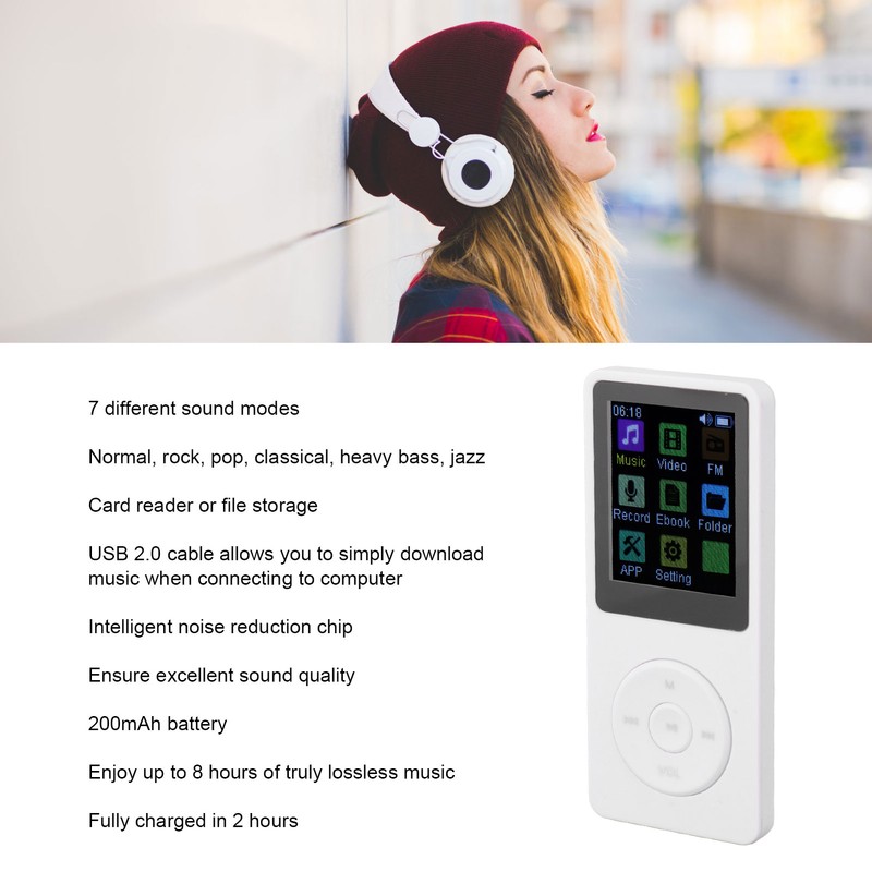 MP3 Player Voice Record Video Playback Bluetooth Function Music Player