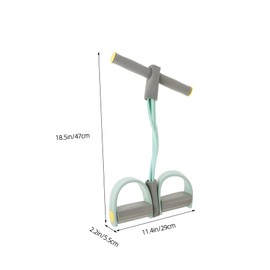 WOONEKY Stomach Abdominal Exercise Equipment 6-Tube Resistance Band Puller Pedal for Fitness and Yoga