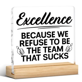 Team Gifts for Employees, Employee Appreciation Gifts, Thank You Gifts for Employee Coworker Colleagues, Best Team Ever Acrylic Desk Sign Office Decor