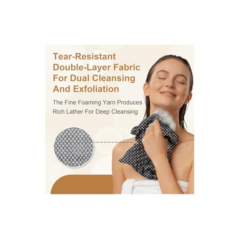 Alorin Toalla Ducha Exfoliante Baño Piel Paño Lavado Primera Cara