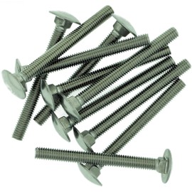 M8 (8mm x 40mm) Cup Square Carriage Bolt (Fully Threaded) - Stainless Steel (A2) (Pack of 10)