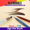 Pentel Arts Sign Pen Micro Brush, Assorted Ink, (A/B/C/D/E/G) 6-pk