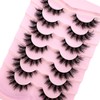 7 Pairs of 5D Faux Mink Eyelashes - Wispy, Natural