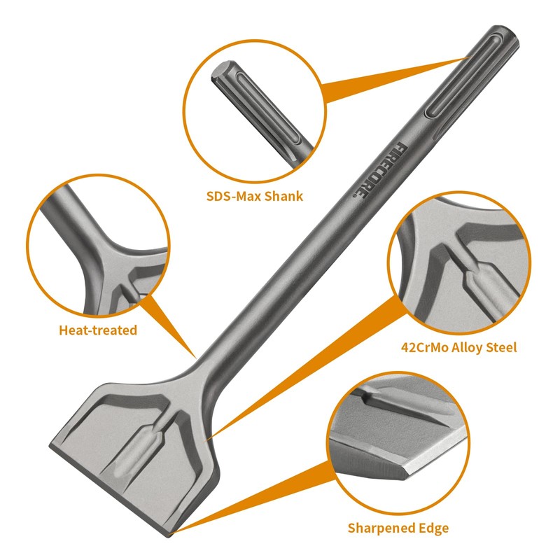 Firecore SDS Max Chisel 300mm x 75mm, SDS Chisel Bits,