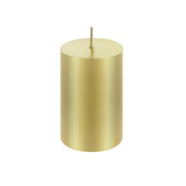 Mega Candles 6 pcs Unscented Gold Round Pillar Candle, Hand Poured Premium Wax Candles 2 Inch x 3 Inch, Home Décor, Wedding Receptions, Baby Showers, Birthdays, Celebrations, Party Favors & More