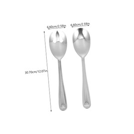 STOBAZA 1 Set Stainless Steel Salad Practical Kitchen Cutlery for Fruit Salads Easy to Clean Lightweight Design Classic Style for Everyday Use