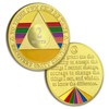 Be True to Self 2 Month Sobriety Chip, Rainbow Gold