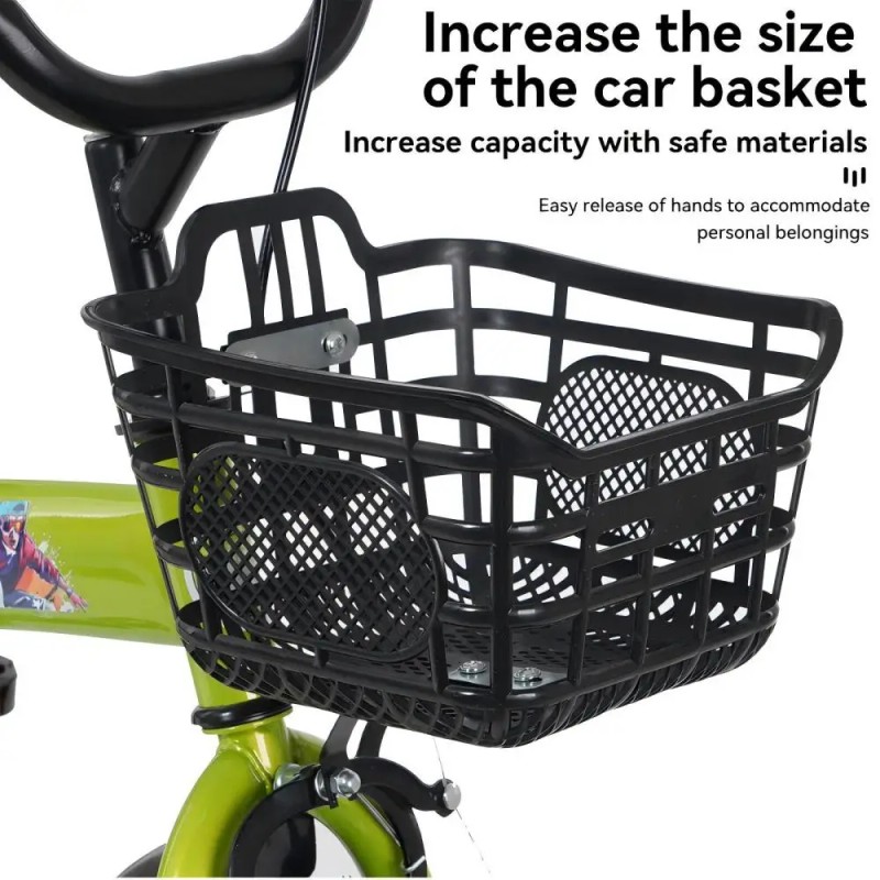 18 Inch Sporty Kids Bike with Training Wheels and Stand