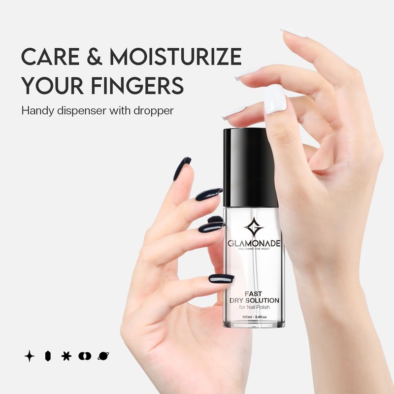 Glamonade Fast Dry Solution for Nail Polish Smoothness Air Dry