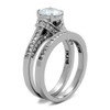 1 Carat Brilliant Cut CZ Women's Stainless Steel Wedding/Engagement Ring