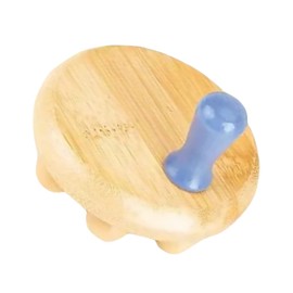 Mikinona Bamboo Handheld Massage Brush for Muscle Relief and Lymphatic Portable Thighs and Stomach Tool for Home Use and Travel