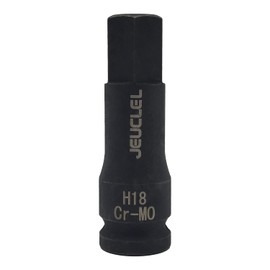 JEUCLEL 18mm Hex Impact Bit Socket, H18 1/2-Inch Impact Drive Allen Socket, Cr-Mo Steel Lengthen Hex Screwdriver Socket Adapter