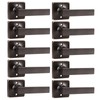 GOBEKOR 10 Pack Oil Rubbed Bronze Dummy Lever Door Handle