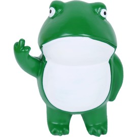 Yencig Rebellious Miniature Frog Figurine Fairy Garden Decor Gift, Funny Frog Statue Figure Desk Collectibles Accessories Home Ornament, Cute Frogs Sculpture Garden Art Fairies Decoration