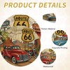 LADVCORP 50Pcs Route 66 Paper Plates 9" Disposable Heavy Duty