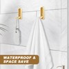 Foldable Wall Hooks, Gold, 5 Pack, Heavy Duty Coat and