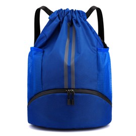 HUA ANGEL Lightweight Sports Backpack Women's Waterproof Unisex Sports Bag Basketball Bag with Wet Compartment Shoe Compartment for Swimming Travel Gym Yoga Basketball Football, royal, Travel