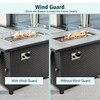 23x7x5.5 Fire Pit Glass Flame Wind Guard,Thick Tempered Glass Rectanglar