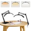 Smocraut Half Moon Light for Nail Desk, 2-in-1 Foldable Half