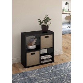 ClosetMaid 4556 Decorative Open Back 4-Cube Storage Organizer, Black
