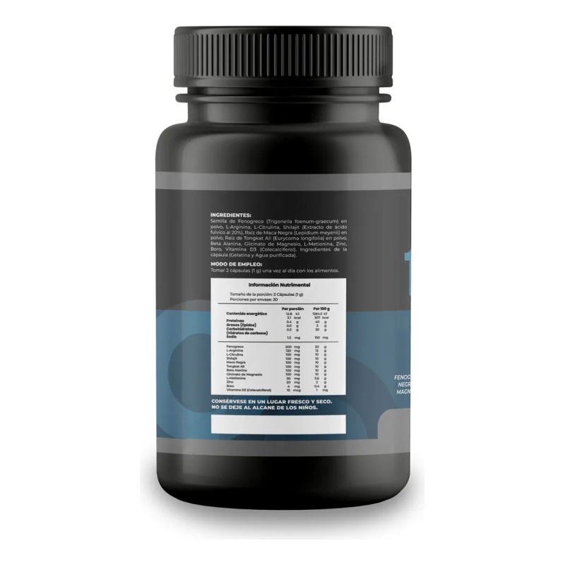 Testo Mens Testosterona Ingredientes Cápsulas