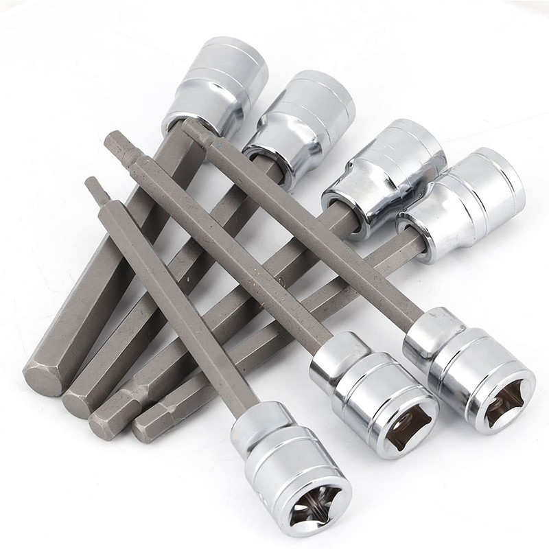 7Pcs Extra Long Hex Bit Socket Set 3/4/5/6/7/8/10 mm Repair
